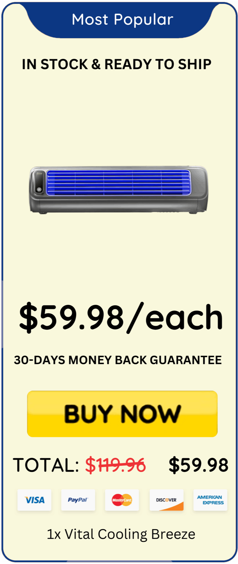 Vital Cooling Breeze price 